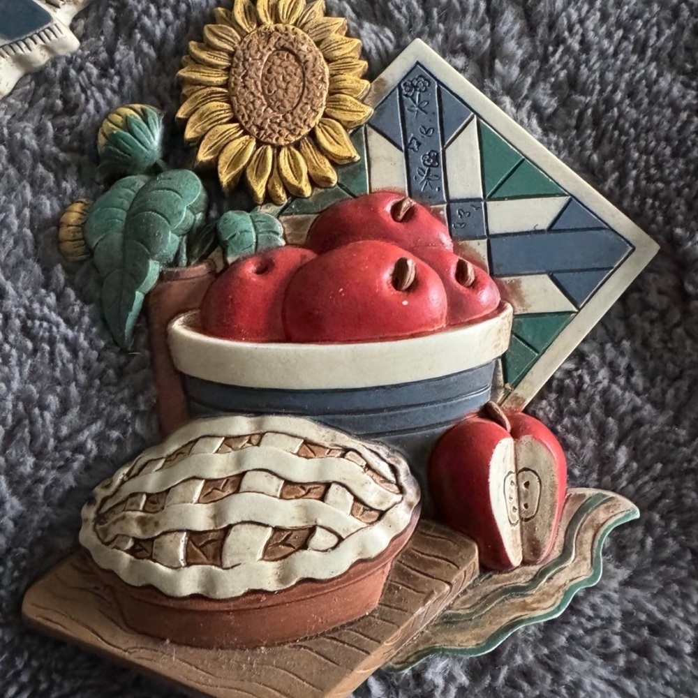 Decorative Baking Kitchen Wall Plaque Set - Rustic Ceramic Style - Picture 2 of 10